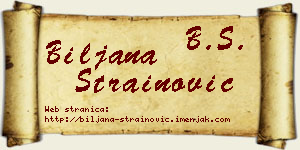 Biljana Strainović vizit kartica